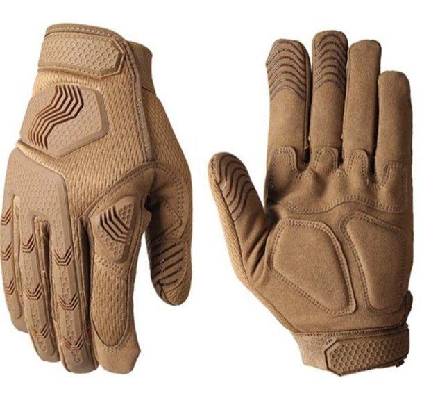 Тактичні перчатки з пальцями Gloves FF 4 в кольорі койот