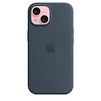 Apple silicone case full iphone 15,Оригинальный силиконовый чехол apple iphone 15 с анимацией темно синий