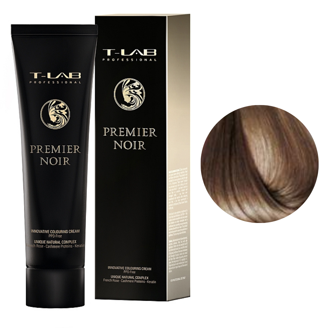 Крем-фарба для волосся T-Lab Premier Noir Colouring Cream №8.02 Light Natural-Pearl Blond 100 мл, фото 1