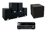 Домашний кинотеатр TAGA HARMONY inMOVE+RX-V385 Black 5.1ch, звук 5.1, (Yamaha, Jamo, Polk audio)