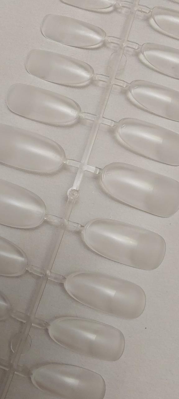 Тіпси гелеві матові для нарощування нігтів BELEON 25 штук - (Овал) D-4, фото 1