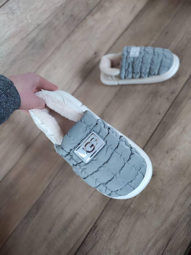 Дутики короткі UGG уги хутряні низькі Superme GREY зимові теплі жіночі чоловічі унісекс, фото 1