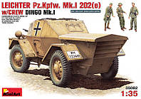 Сборная модель бронеавтомобиля Leichter Pz.kpfw. 202(e) с экипажем (Динго Mk.I) (MINIART 35082) 1:35