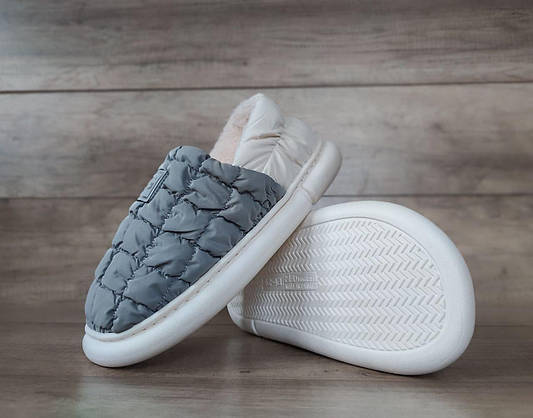 Дутики короткі UGG уги хутряні низькі Superme GREY зимові теплі жіночі чоловічі унісекс, фото 3