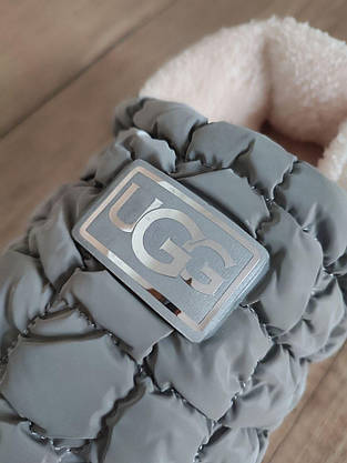 Дутики короткі UGG уги хутряні низькі Superme GREY зимові теплі жіночі чоловічі унісекс, фото 6