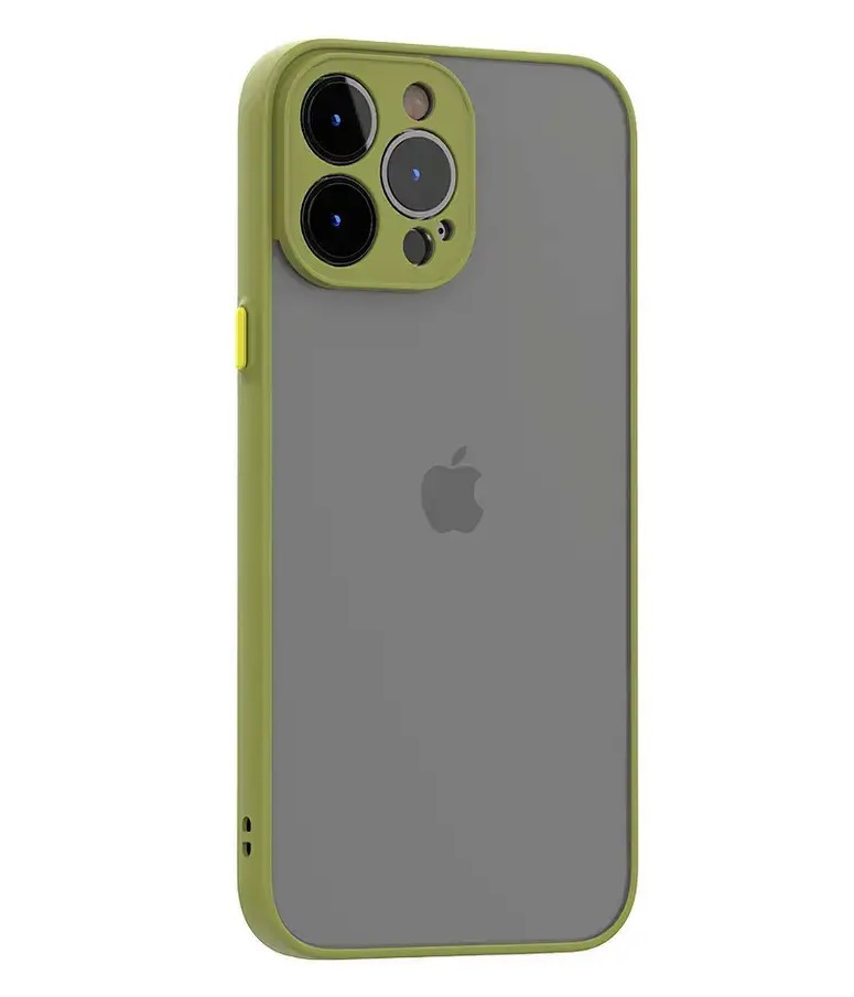 Матовий протиударний чохол для iPhone 15 Pro Max хакі бампер