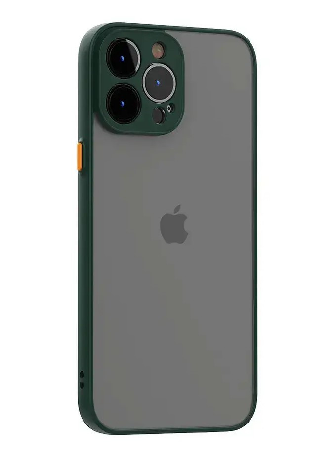 Матовий протиударний чохол для iPhone 15 Pro Max зелений бампер