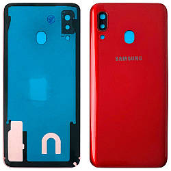Задня кришка Samsung Galaxy A30 2019 A305F (червона Оригінал зі склом камери)