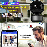 Смарт-WiFi камера Ninivision HD 3MP 360° з інфрачервоним нічним баченням та датчиком руху, фото 9