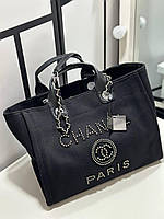 Сумка шоппер женская черная CHANEL Tote Bag сумка шопер шанель