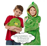 Детская толстовка-игрушка Pets Ultra Plus Зеленый Кофта-игрушка Мягкая игрушка-подушка TeraMarket