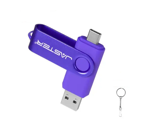 USB OTG флешка JASTER 64 Gb USB type-c Колір Фіолетовий для телефону і комп'ютера