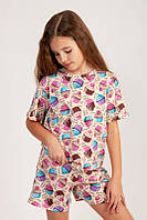 Літня піжама для дівчаток-підлітків / Шорти та футболка