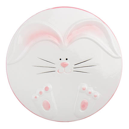 Підставка для торта керамічна Великодній Кролик 23х23х9 см 19059-014 VE, фото 3