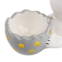 Підставка керамічна під яйце Великодній Кролик 16х9 см 15005-009 VE, фото 4