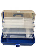 Органайзер коробка ящик для рибальських снастей із полицями, фото 3