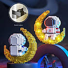 Мініконструктор Астронавт на Місяці з підсвіткою 368 деталей, конструктор космонавт 3д, фото 5