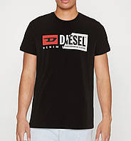 Мужская футболка Diesel чёрная Дизель