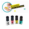 Креативний ігровий набір для манікюру з сушкою на батарейках розпилювачем блискіток 4 яскравими лаками для нігтів та аксесуарами, фото 6