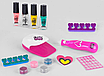 Креативний ігровий набір для манікюру з сушкою на батарейках розпилювачем блискіток 4 яскравими лаками для нігтів та аксесуарами, фото 4