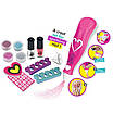 Креативний ігровий набір для манікюру з сушкою на батарейках розпилювачем блискіток 4 яскравими лаками для нігтів та аксесуарами, фото 3