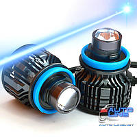 Мини-линзы H11 LED лазерные противотуманные (3000К, желтый свет) - LED Mini Laser Lens H11 3000K Canbus v1