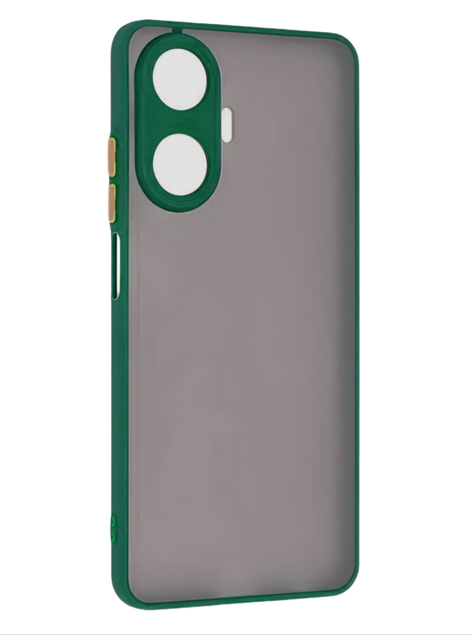 Матовий чохол бампер для Realme C55 зелений протиударний