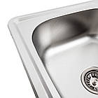 Кухонна мийка з нержавіючої сталі Platinum 5848 ДЕКОР (0,8/180 мм), фото 4