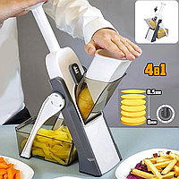 Універсальний слайсер овочерізка для овочів і фруктів Brava Spring Multislicer з контейнером, ручний