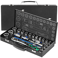 Профессиональный набор инструментов 1/2", 24 ед (10-32мм), Cr-V Aeroforce AE-T24-2