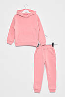 Спортивный костюм детский для девочки на флисе розового цвета 169319S