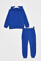Спортивный костюм детский на флисе синего цвета 169351S