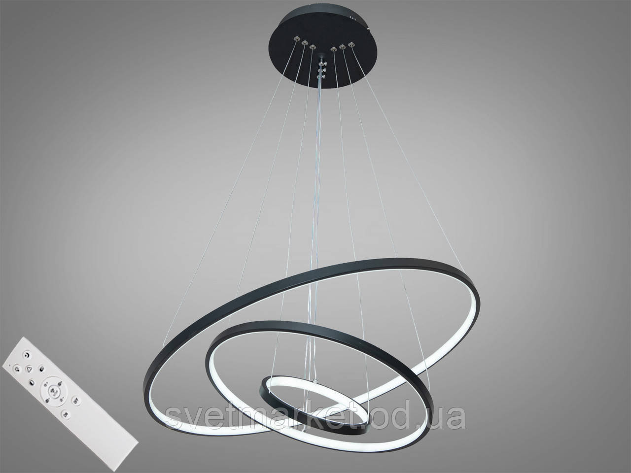 Світлодіодні підвісні кільця MD9079-3WH-600+400+200 dimmer, фото 1