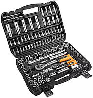 Набір інструментів Neo Tools, набір торцевих головок, 108шт, 1/2", 1/4", CrV, кейс Baumar - Порадуй Себе