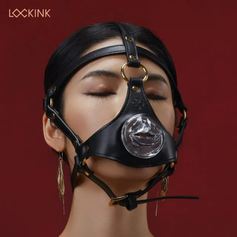 Маска для мінету Lockink, чорна Кітті, фото 1