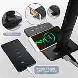 Настільна LED-лампа TX26C0 з бездротовою зарядкою й дисплеєм у чорному кольорі потужністю 10 Вт, фото 10