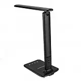 Настільна LED-лампа TX26C0 з бездротовою зарядкою й дисплеєм у чорному кольорі потужністю 10 Вт, фото 7