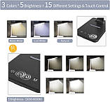 Настільна LED-лампа TX26C0 з бездротовою зарядкою й дисплеєм у чорному кольорі потужністю 10 Вт, фото 4