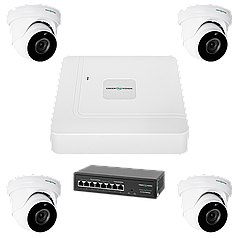 Комплект відеоспостереження на 4 камери GV-IP-K-W74/04 5MP