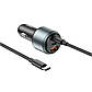 Автомобільний зарядний пристрій HOCO NZ9 Galloper 95W three-port(2C1A) car charger set(Type-C to Type-C) Black, фото 4