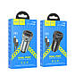 Автомобільний зарядний пристрій HOCO Z49 Level dual port car charger set(Micro) Metal Gray, фото 3
