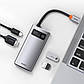 USB-хаб Baseus Metal Gleam Series 4-in-1 Multifunctional Type-C HUB Docking Station Gray（Type-C to, фото 8