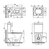 Унітаз-компакт Qtap Tern безобідковий з сидінням Soft-close QT17222093ARW, фото 2