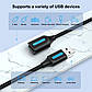 Кабель Vention USB 2.0 A Male to A Female Extension Cable 1M black PVC Type (CBIBF), фото 8
