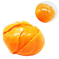Антистрес мандарин зі шкіркою та листочком пінний ( Помаранчевий)