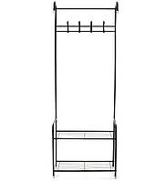 Напольная вешалка-стойка для одежды RIAS Corridor Rack 170x60x35см Black TT, код: 8137171