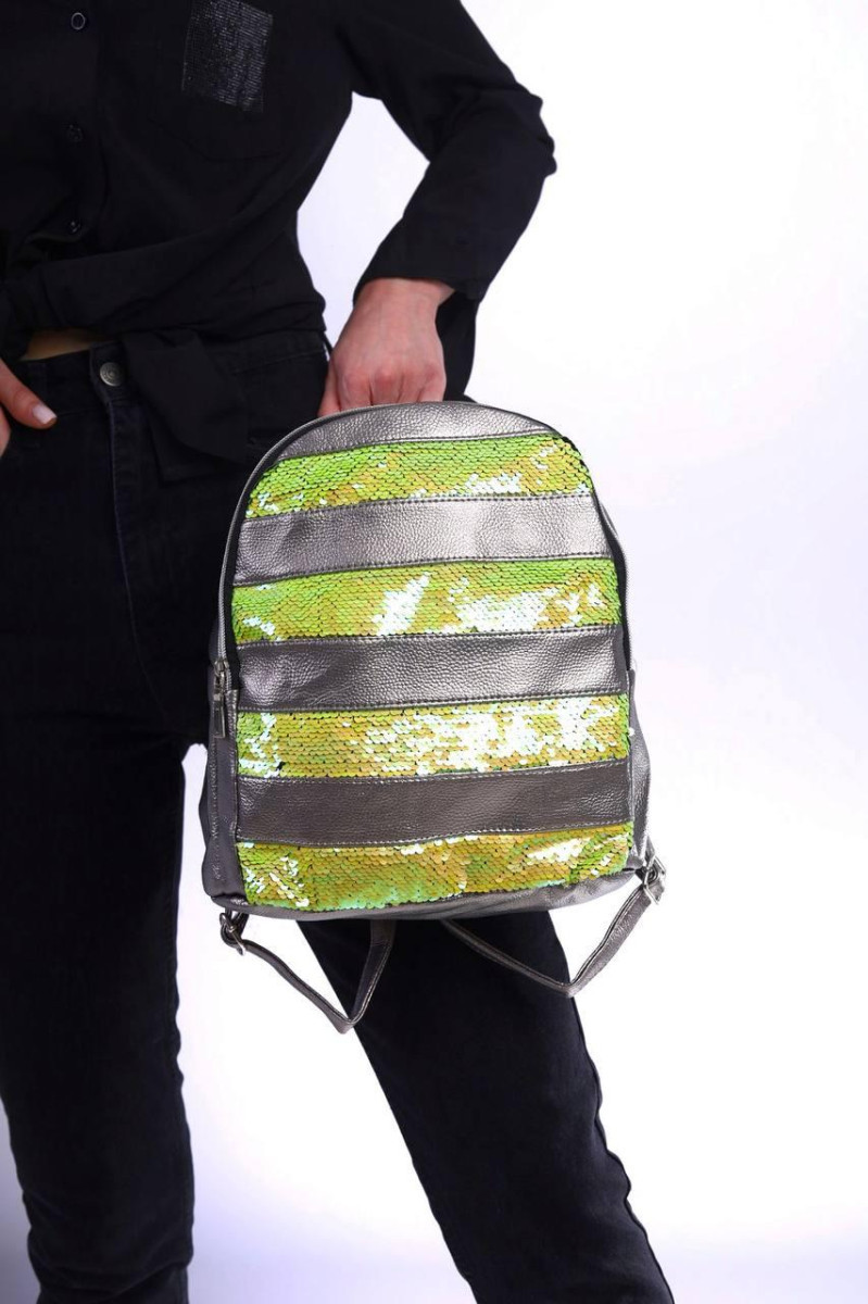 Рюкзак жіночий сірий код 7-004 4559449