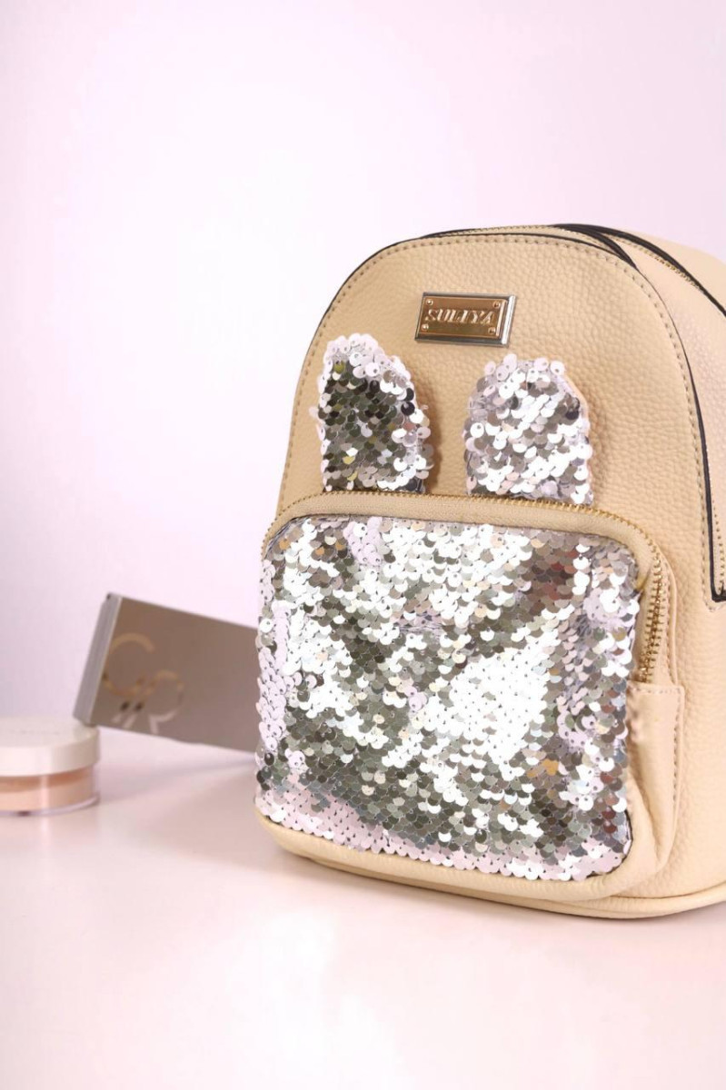 Невеликий жіночий бежевий рюкзак код 7-172 4559111