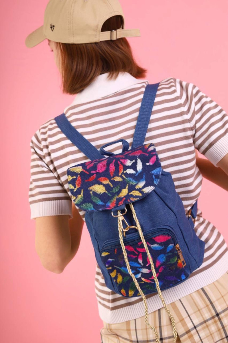 Рюкзак жіночий синій код 7-6021 4678897