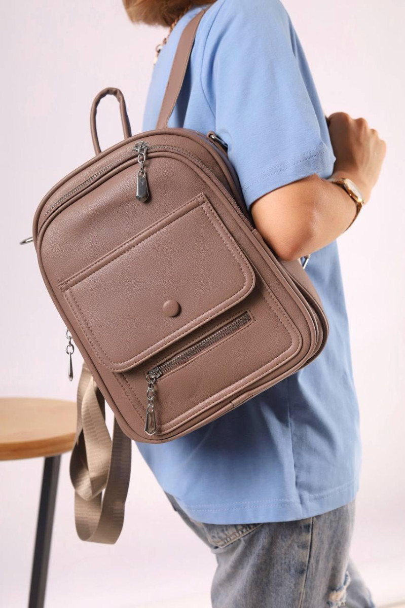 Рюкзак жіночий бежевий код 7-1014 4679638, фото 1